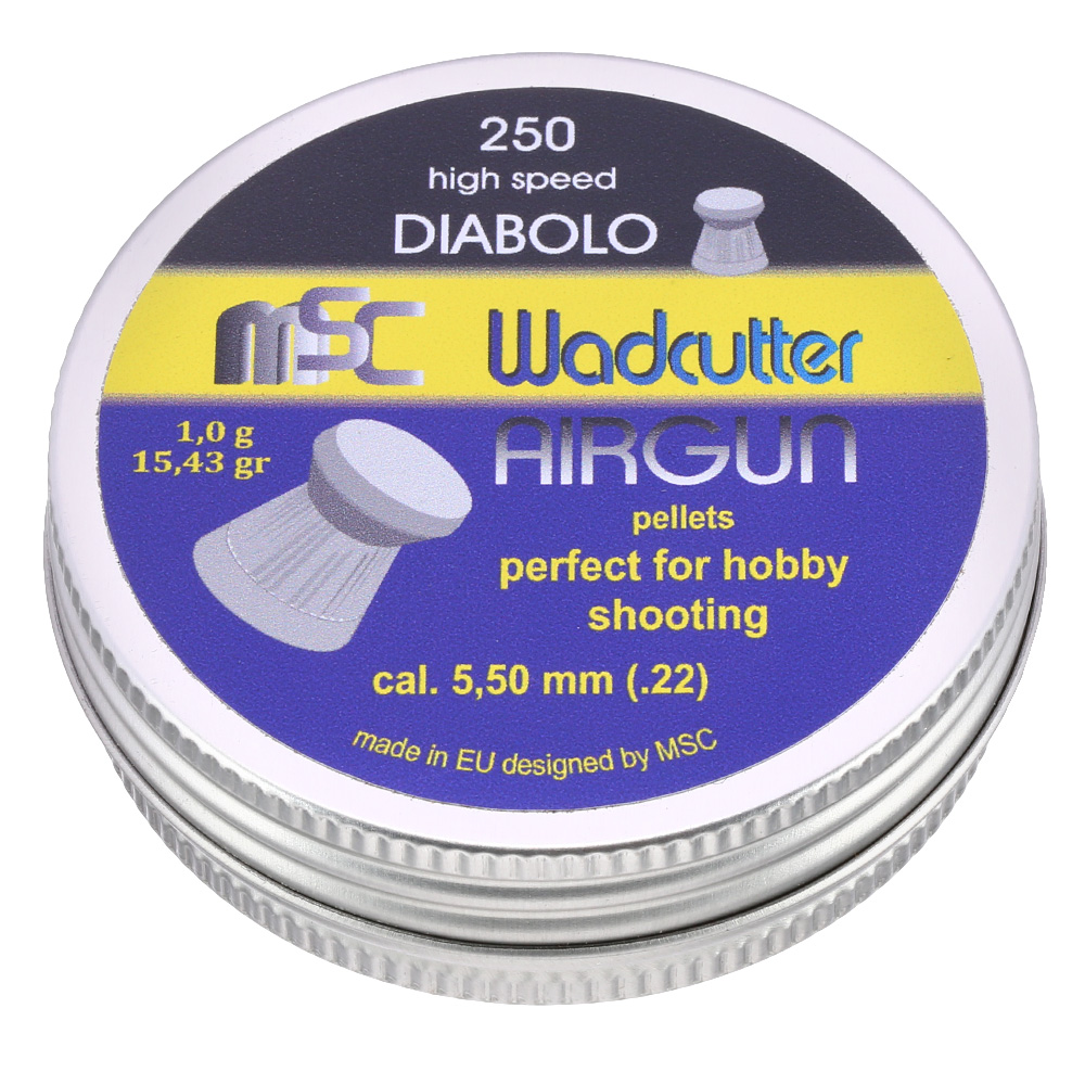 MSC Diabolo Kal. 5,5 mm Wadcutter Flachkopf 1,00 g 250er Dose Bild 1