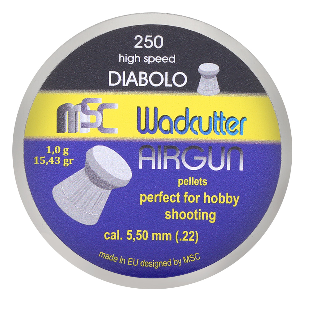 MSC Diabolo Kal. 5,5 mm Wadcutter Flachkopf 1,00 g 250er Dose Bild 3