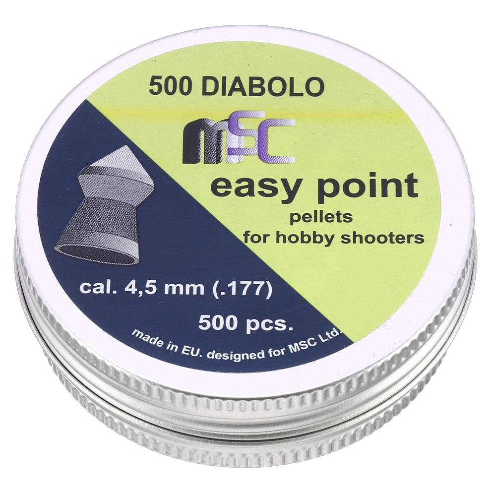 MSC Diabolos Hobby and Hunting Mix 6er Pack 500 Stück 4,5 mm Spitz- ,Flach- und Rundkopf Bild 4