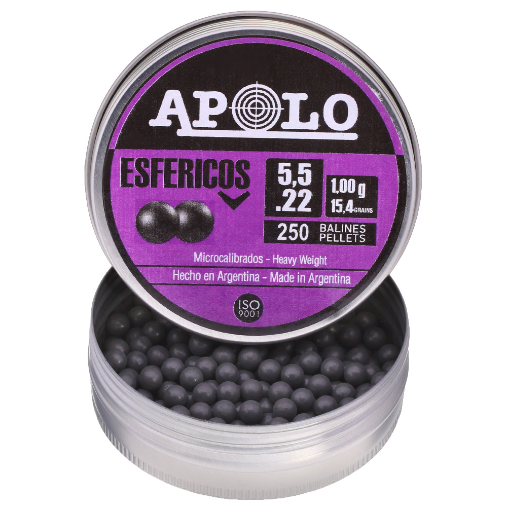 Apolo Blei-BBs Esfricos Kal. 5,5 mm Rundkugeln 250er Dose