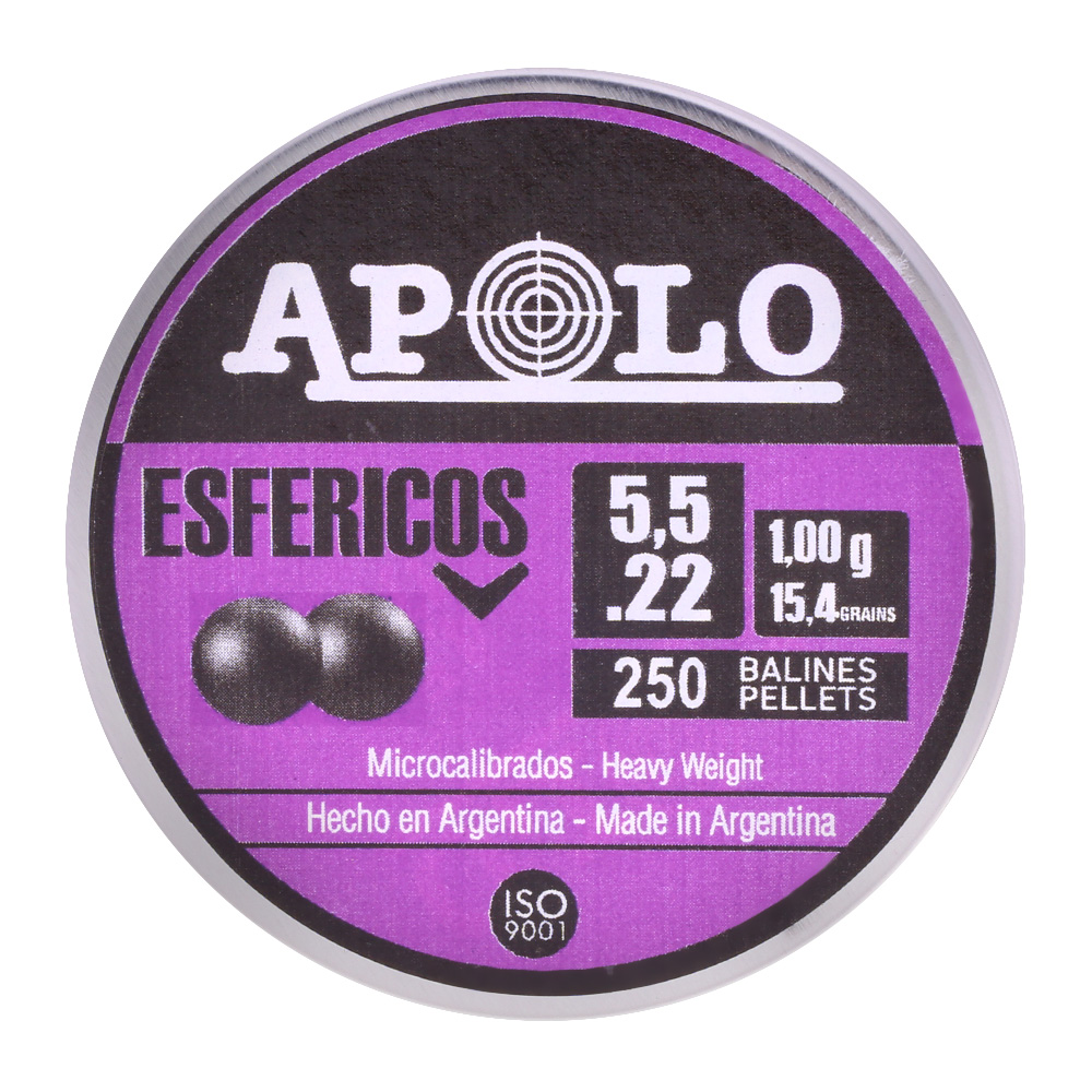 Apolo Blei-BBs Esfricos Kal. 5,5 mm Rundkugeln 250er Dose Bild 3