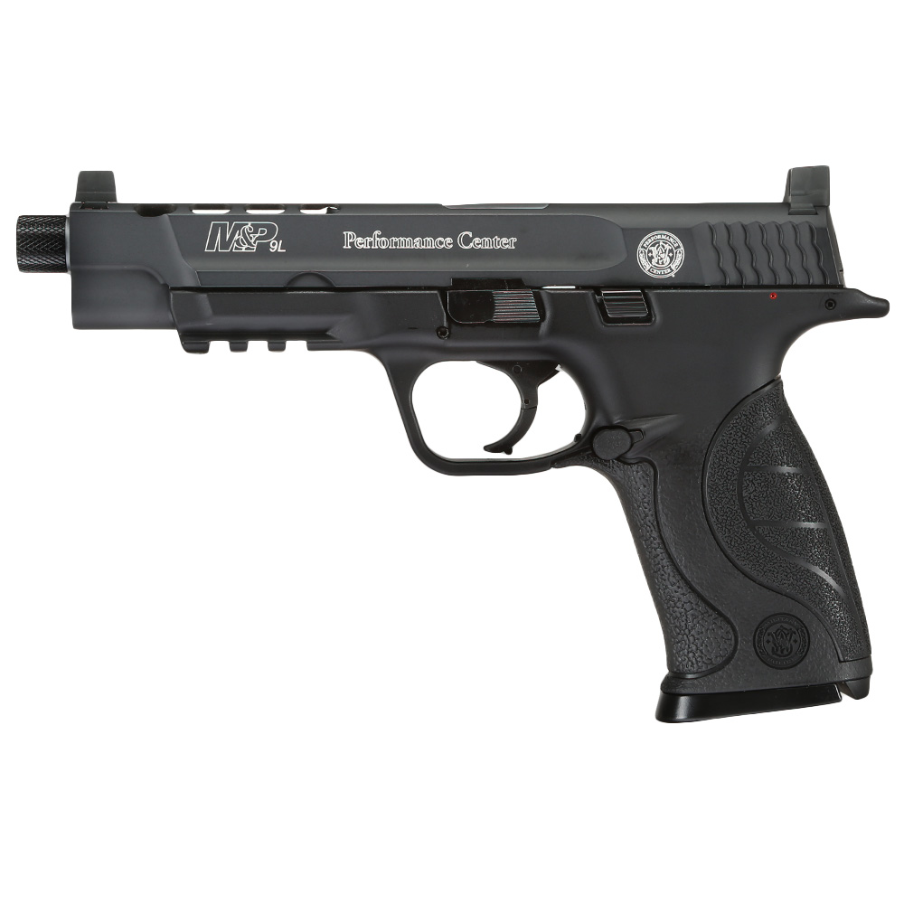 Versandrcklufer Smith & Wesson M&P9L P. C. P. CO2-Luftpistole 4,5 mm BB Metallschlitten Blowback schwarz