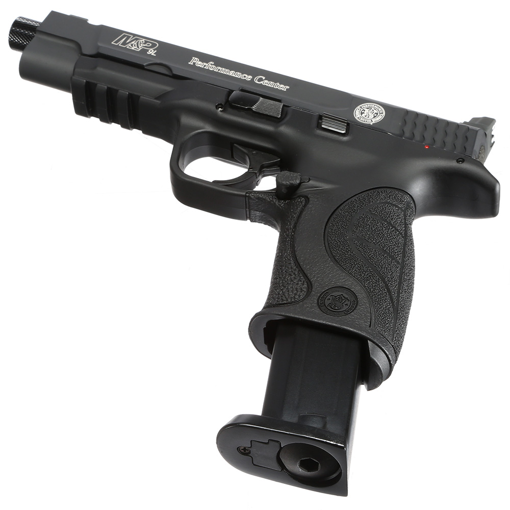 Smith & Wesson M&P9L Performance Center Ported CO2-Luftpistole 4,5 mm BB Metallschlitten Blowback schwarz Bild 5