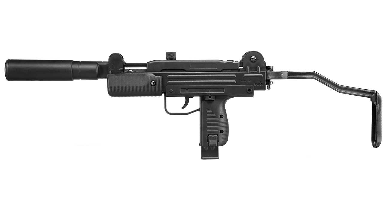 IWI Mini Uzi Knicklauf-Luftpistole Kal. 4,5 mm Diabolo Klappschaft schwarz