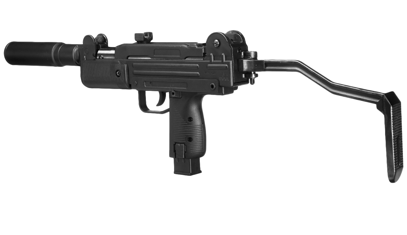 IWI Mini Uzi Knicklauf-Luftpistole Kal. 4,5 mm Diabolo Klappschaft schwarz Bild 2