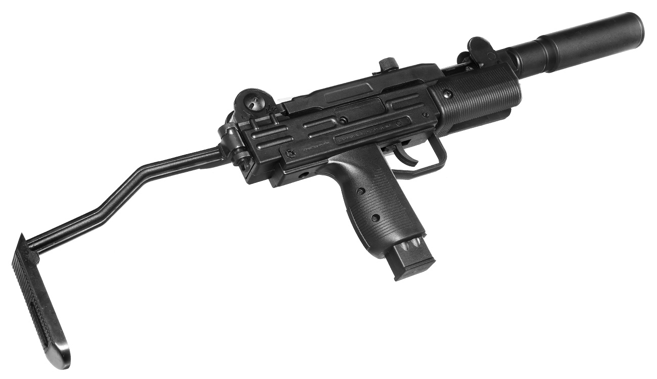 IWI Mini Uzi Knicklauf Luftpistole Kal. 4,5 mm Diabolo Klappschaft schwarz Bild 9