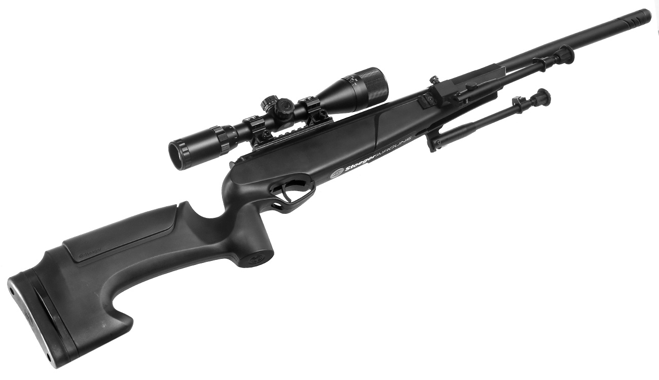 Stoeger Luftgewehr ATAC II Combo 5,5 mm schwarz mit Zweibein und Zielfernrohr 3-9x40 AO Mil-Dot Bild 1