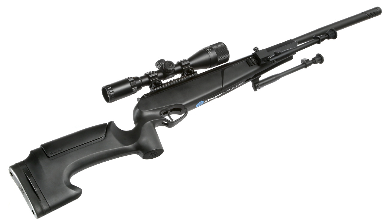 Stoeger Luftgewehr ATAC II Combo 4,5 mm schwarz mit Zweibein und Zielfernrohr 3-9x40 AO Mil-Dot Bild 1