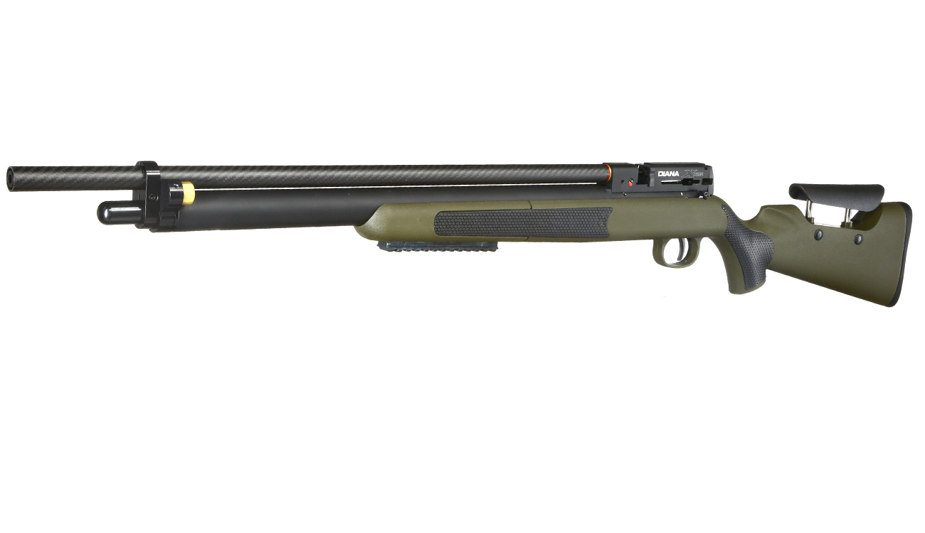 Diana XR200 PCP Pressluftgewehr Kal. 5,5 mm Diabolo mit 14-Schuss Magazin u. Twin-Shot-Tray oliv inkl. Waffenkoffer Bild 1