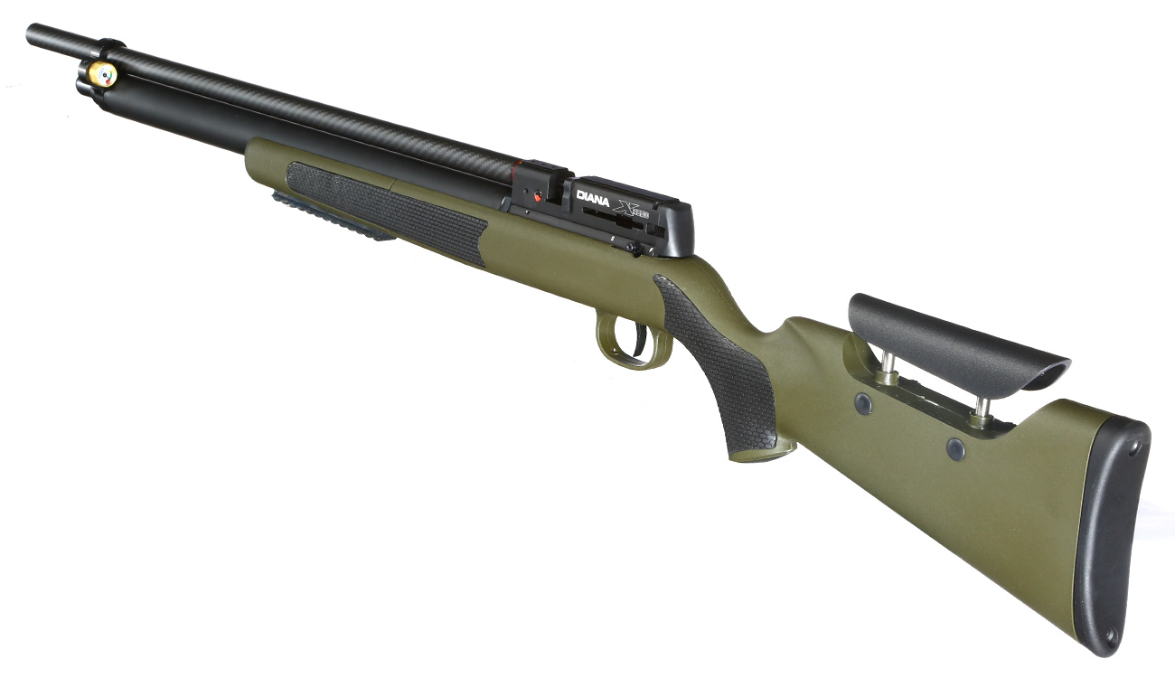 Diana XR200 PCP Pressluftgewehr Kal. 5,5 mm Diabolo mit 14-Schuss Magazin u. Twin-Shot-Tray oliv inkl. Waffenkoffer Bild 2