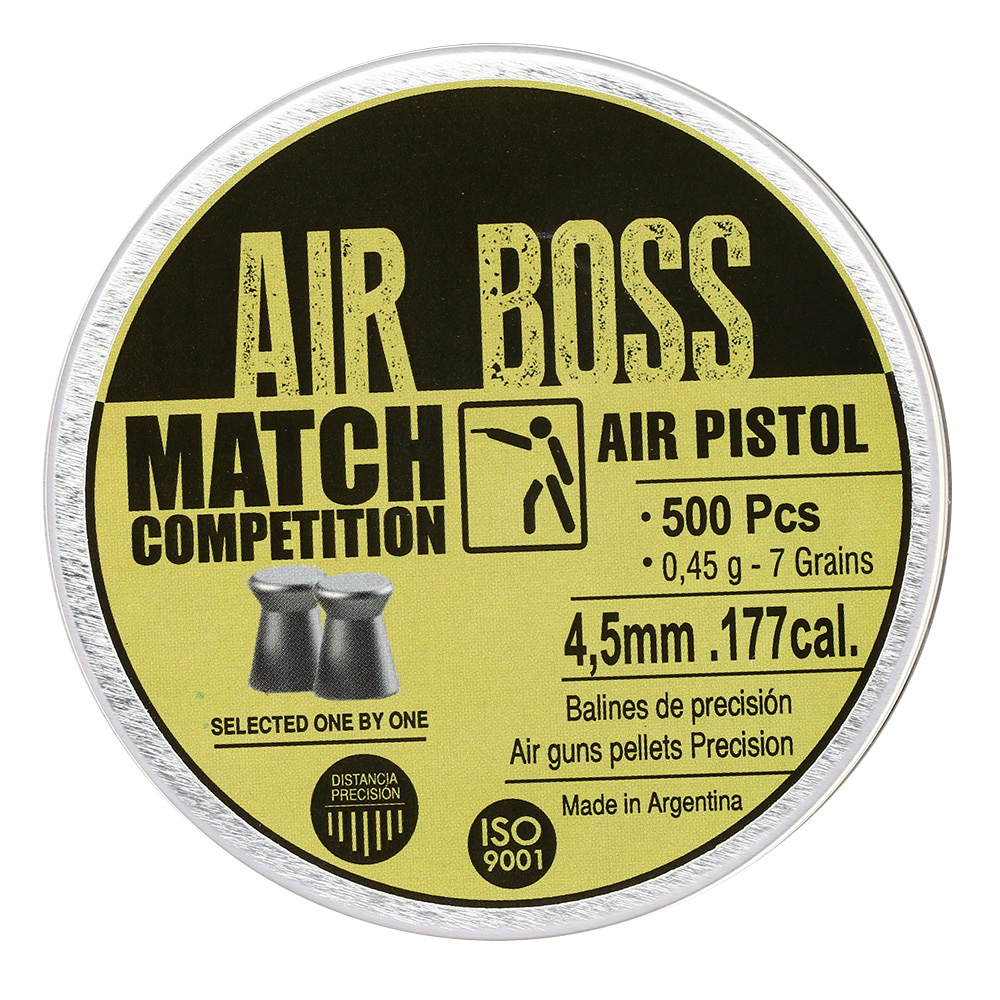 Air Boss Diabolo Match Competition Air Pistol Kal. 4,5 mm Flachkopf 500er Dose Bild 3