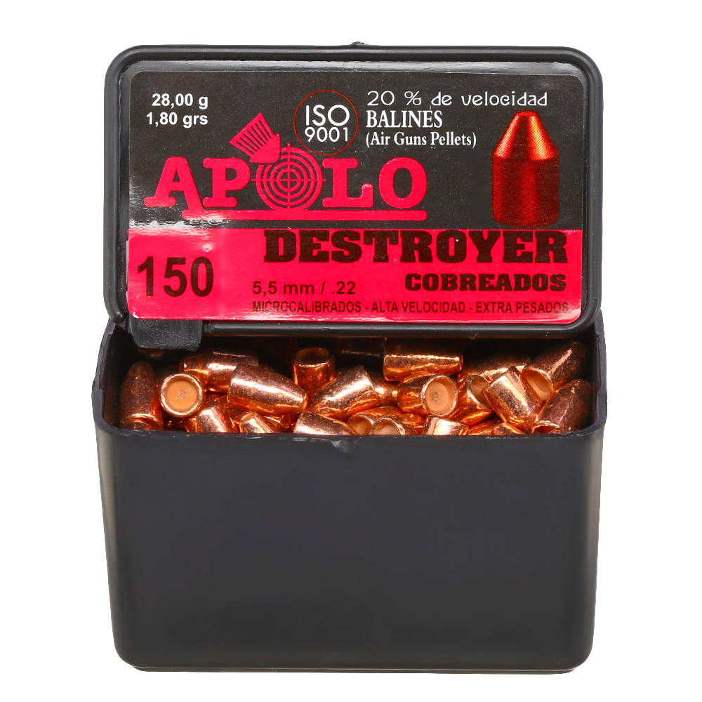 Apolo Diabolo Destroyer Kal. 5,5 mm Spitzkopf 100er Dose verkupfert