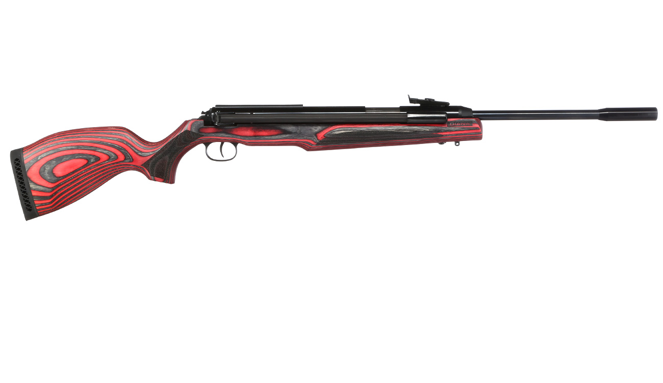 Diana 54 Airking Pro Luftgewehr Kal. 4,5mm Diabolo Seitenspanner Holzschaft Laminated rot/schwarz Bild 4