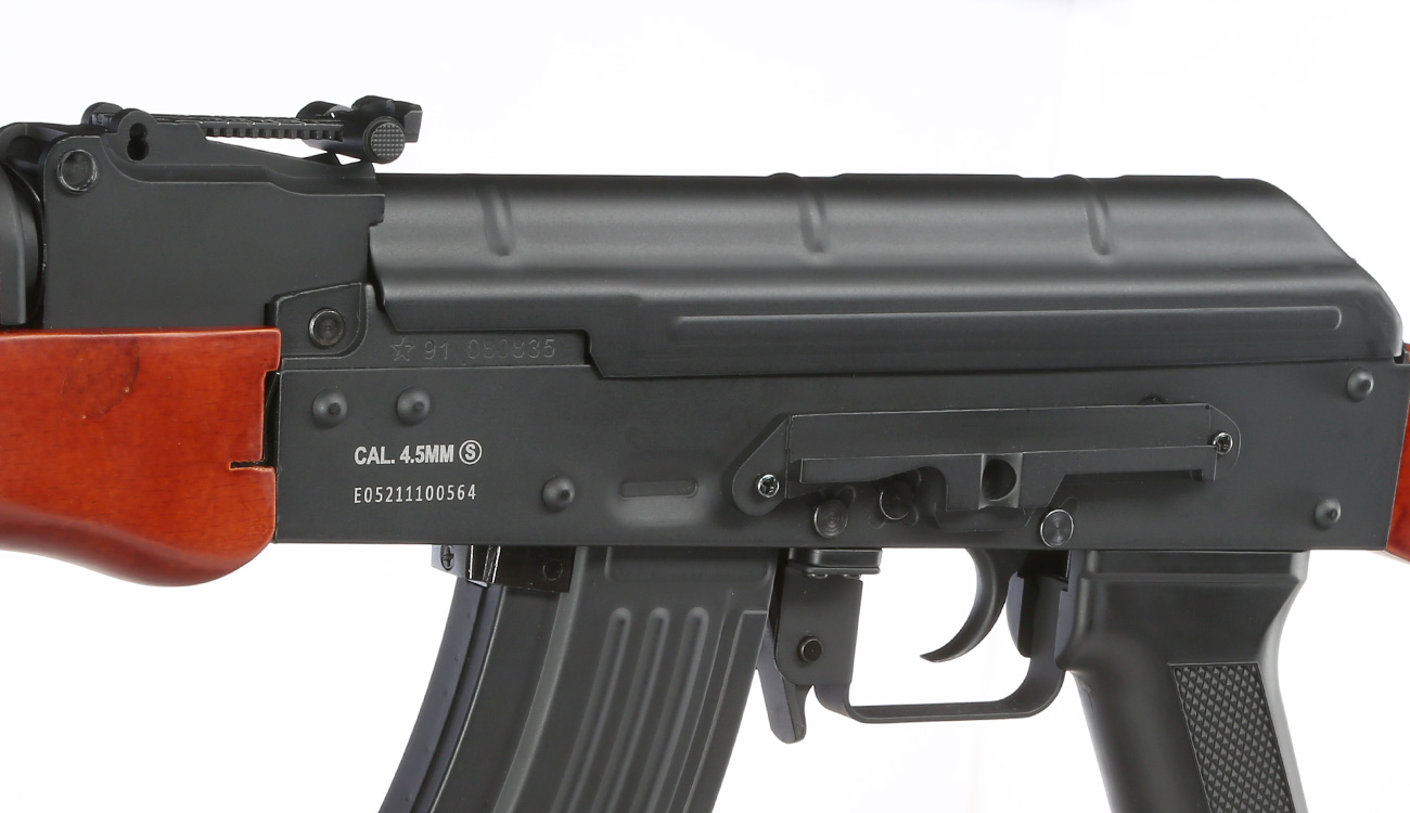 Kalashnikov AK74 4,5mm BB CO2 Luftgewehr Vollmetall mit Echtholzschaft Bild 6