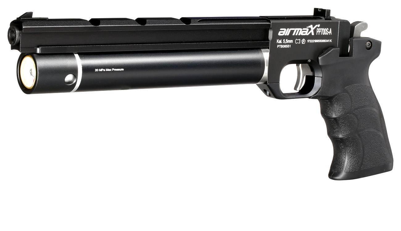 airmaX PP700S-A Pressluftpistole PCP Kal. 5,5 mm Diabolo schwarz Bild 1