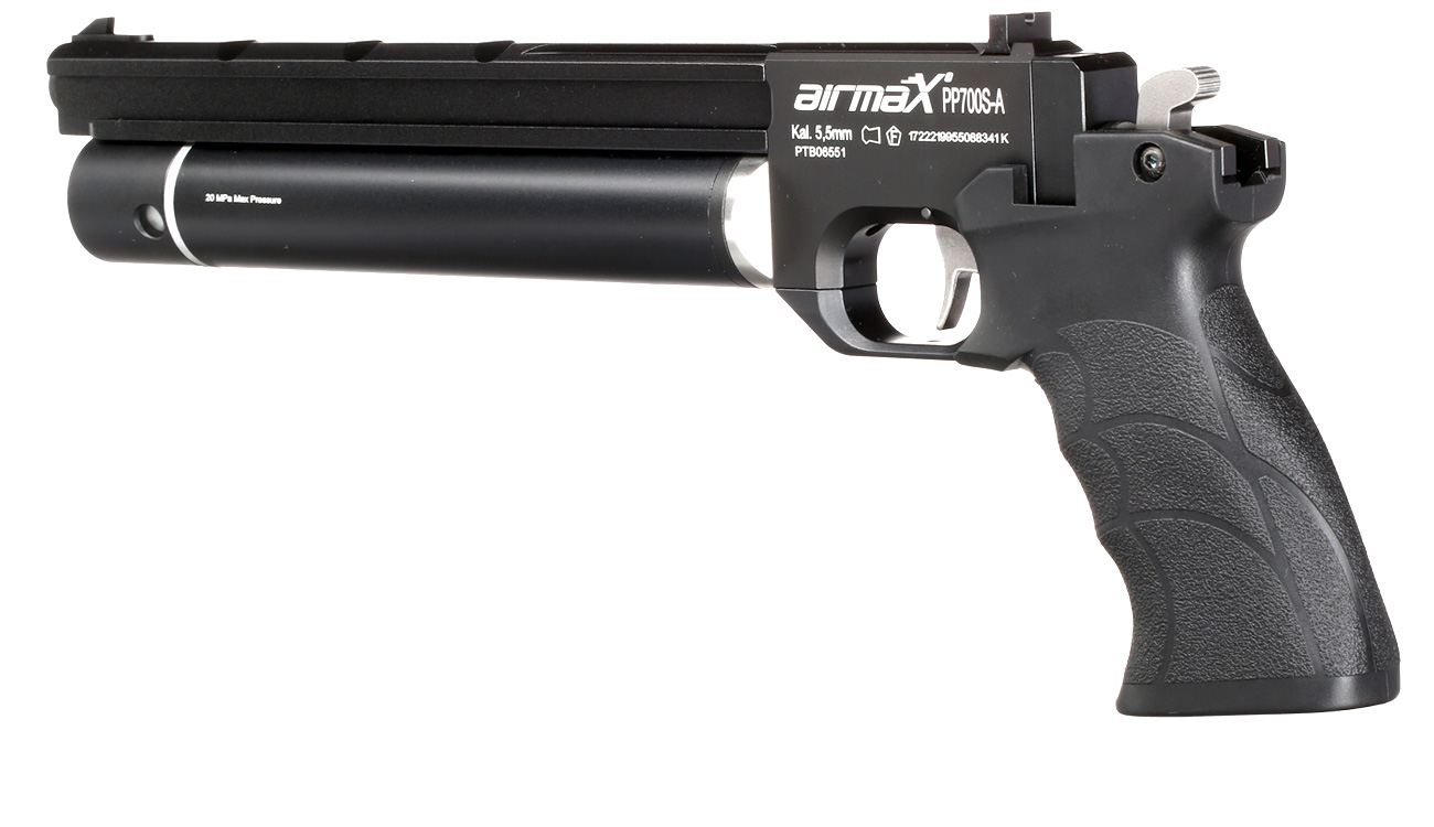 airmaX PP700S-A Pressluftpistole PCP Kal. 5,5 mm Diabolo schwarz Bild 5