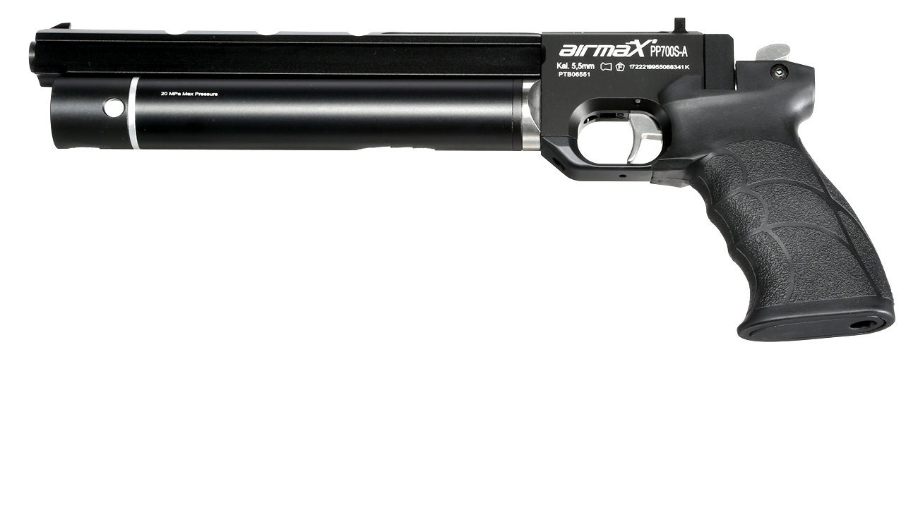 airmaX PP700S-A Pressluftpistole PCP Kal. 5,5 mm Diabolo schwarz Bild 7