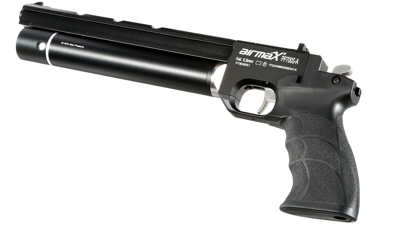 airmaX PP700S-A Pressluftpistole PCP Kal. 5,5 mm Diabolo schwarz Bild 8