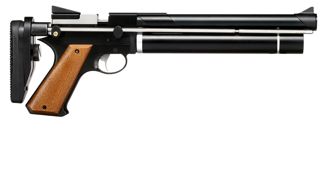 airmaX PP750 Pressluftpistole PCP Kal. 5,5 mm Diabolo schwarz inkl. Schultersttze und 7-Schuss Magazin Bild 3