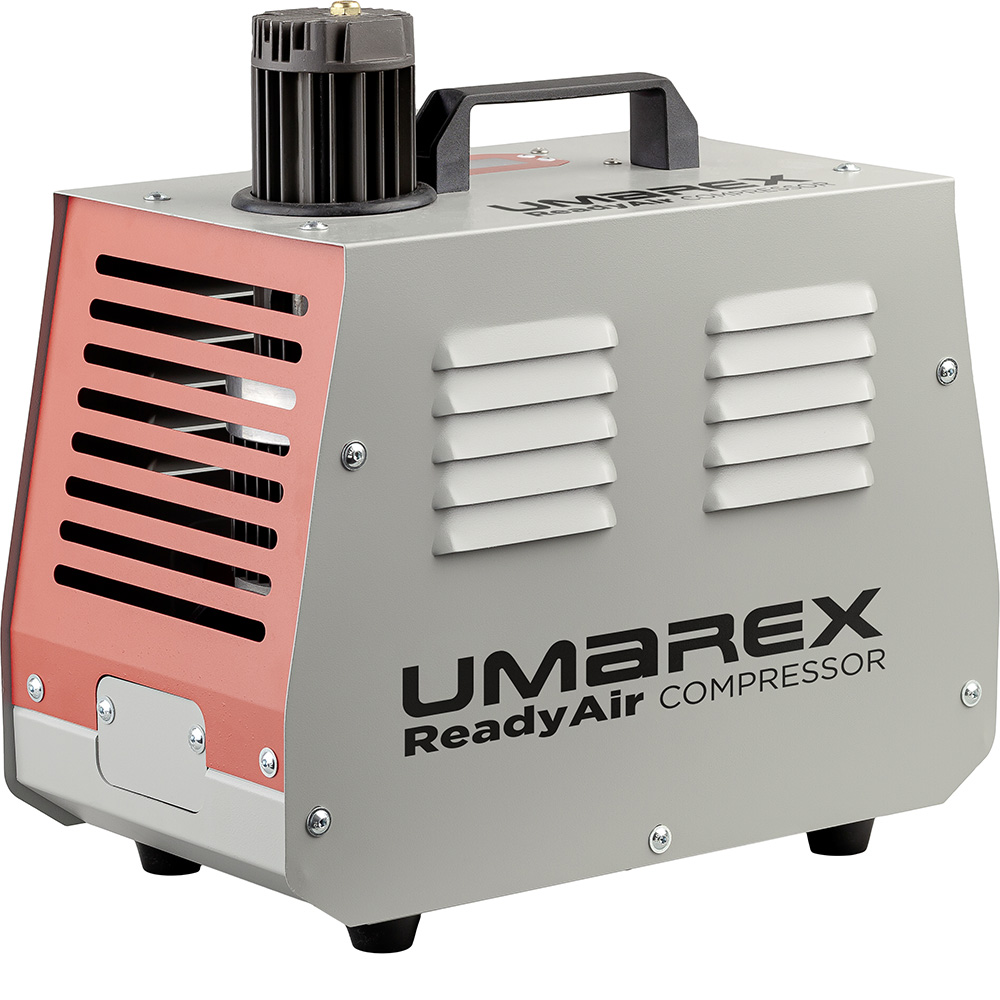 Umarex ReadyAir Compressor fr Pressluftwaffen max. 300 bar/4.500 psi 230V/12V grau inkl. Fllschlauch und Adapter