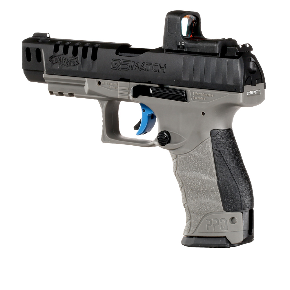 Walther PPQ M2 Q5 Match Combo CO2-Luftpistole Kal. 4,5mm Diabolo Blowback Metallschlitten schwarz/grau inkl. RedDot Bild 1