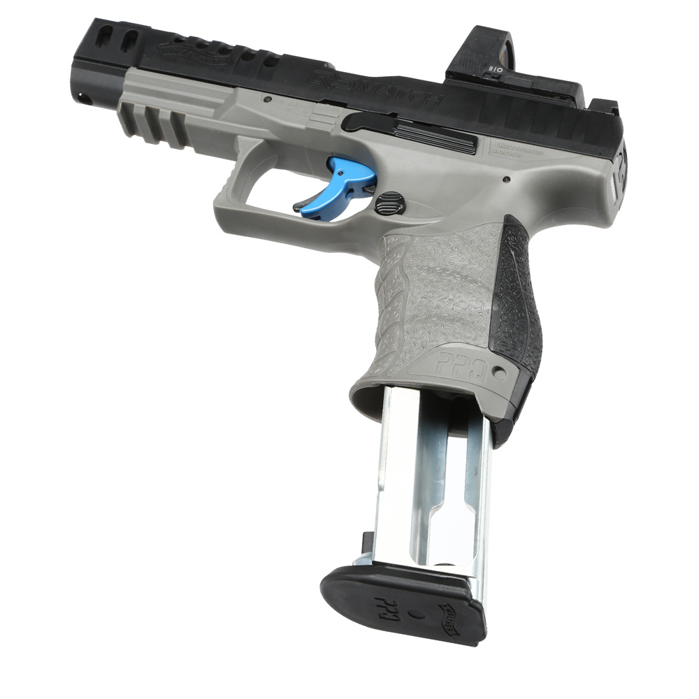 Walther PPQ M2 Q5 Match Combo CO2-Luftpistole Kal. 4,5mm Diabolo Blowback Metallschlitten schwarz/grau inkl. RedDot Bild 4
