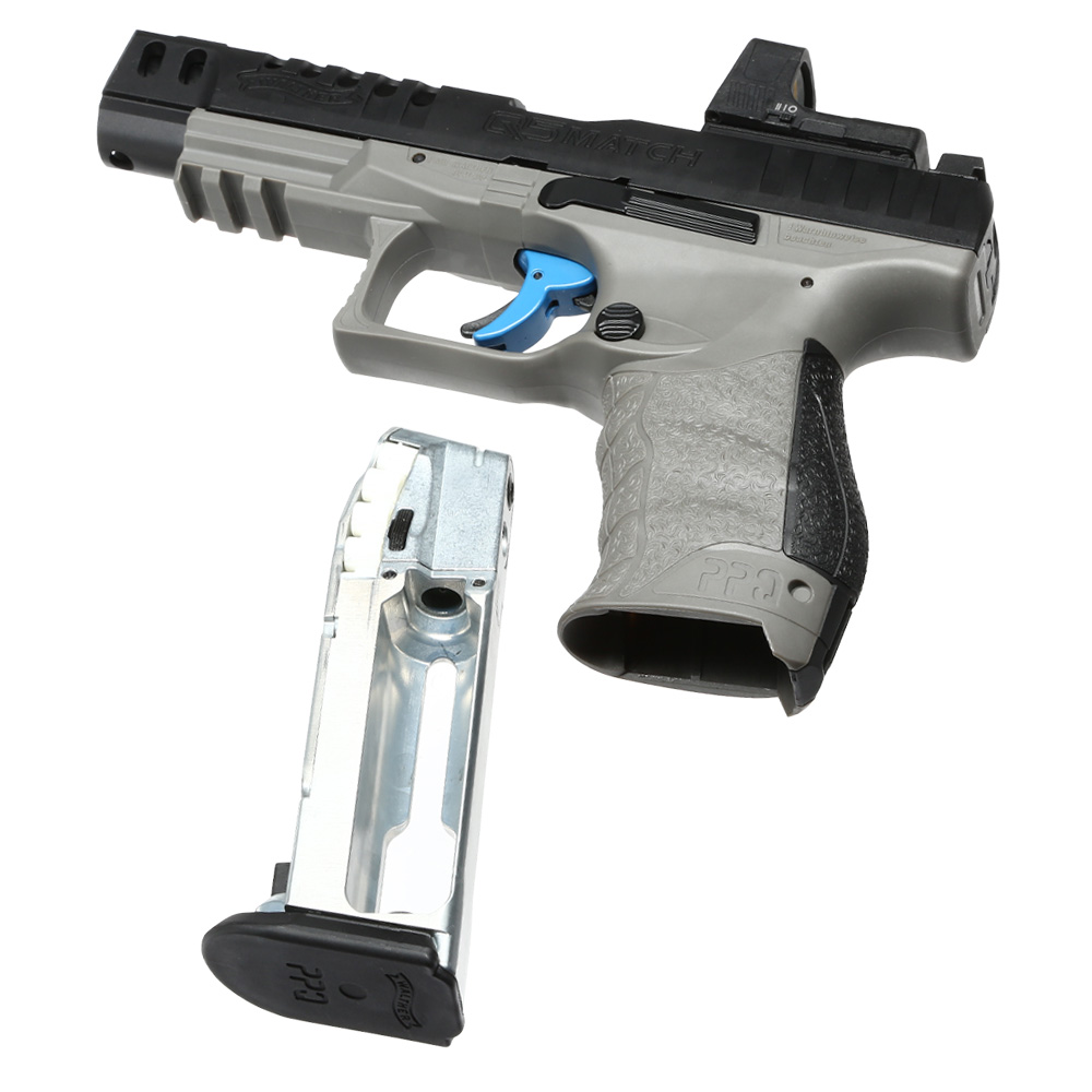 Walther PPQ M2 Q5 Match Combo CO2-Luftpistole Kal. 4,5mm Diabolo Blowback Metallschlitten schwarz/grau inkl. RedDot Bild 1