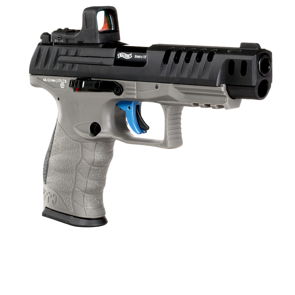 Walther PPQ M2 Q5 Match Combo CO2-Luftpistole Kal. 4,5mm Diabolo Blowback Metallschlitten schwarz/grau inkl. RedDot Bild 1
