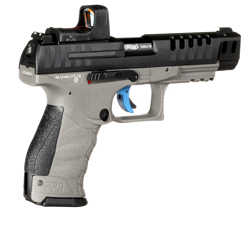 Walther PPQ M2 Q5 Match Combo CO2-Luftpistole Kal. 4,5mm Diabolo Blowback Metallschlitten schwarz/grau inkl. RedDot Bild 1