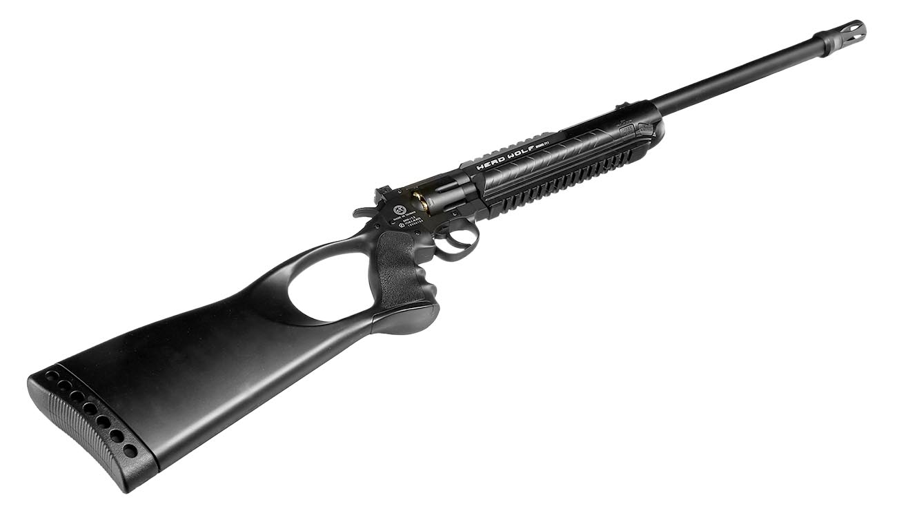 Bruni Guns Herd Wolf 711 CO2 Revolver-Luftgewehr 4,5mm Stahl-BB mit Metallgehuse schwarz Bild 10