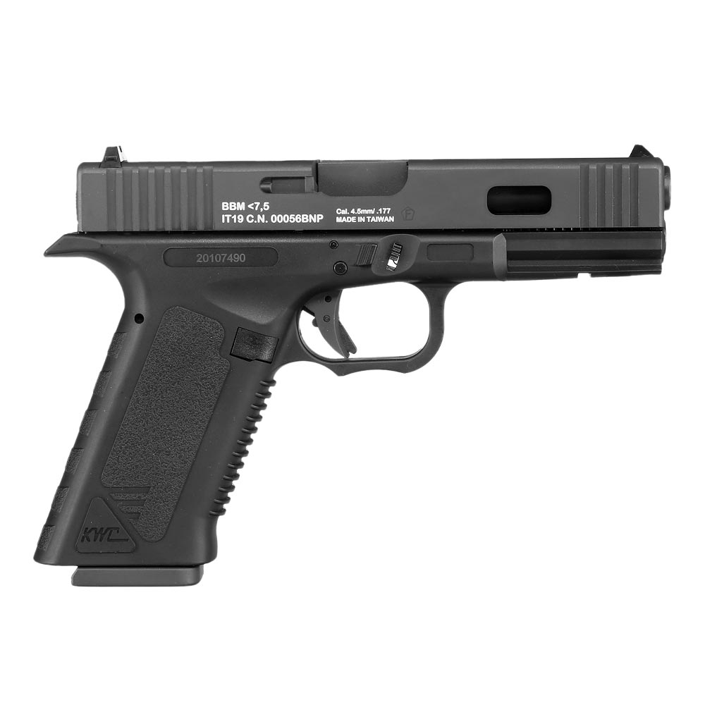 Bruni Guns GAP CO2 Luftpistole Kal. 4,5mm BB Blowback mit Metallschlitten schwarz Bild 3