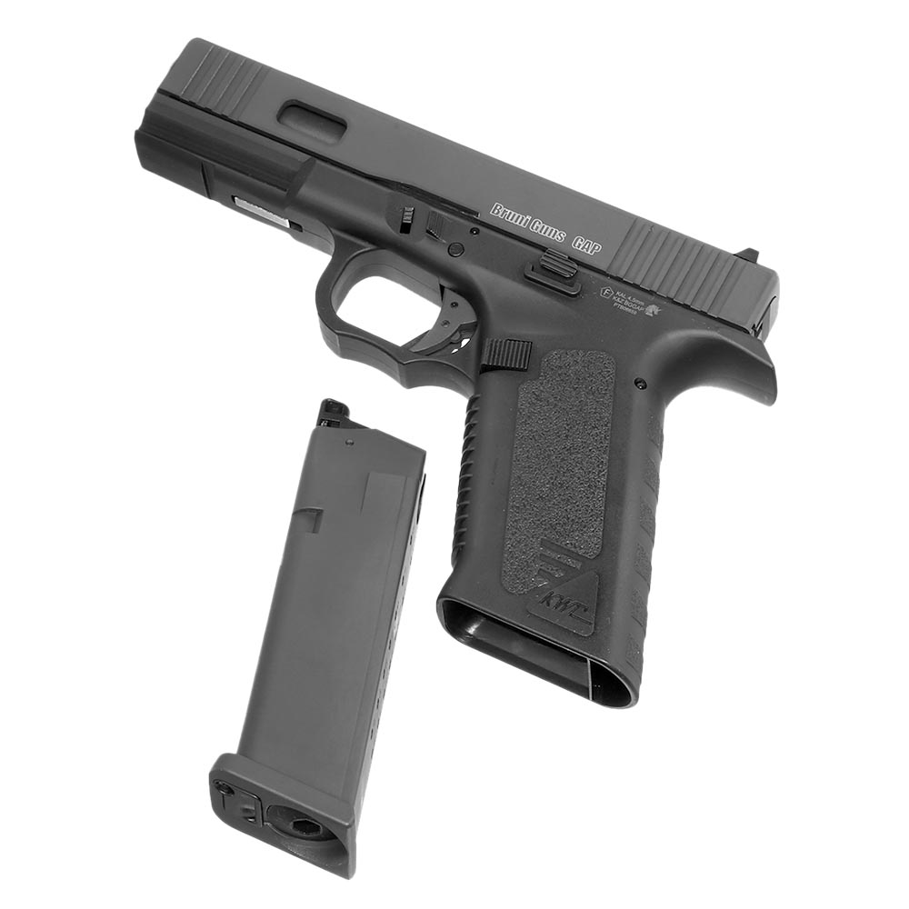 Bruni Guns GAP CO2 Luftpistole Kal. 4,5mm BB Blowback mit Metallschlitten schwarz Bild 4