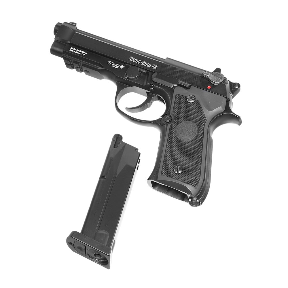 Bruni Guns 92 CO2 Luftpistole Kal. 4,5mm BB Vollmetall Blowback schwarz Bild 4