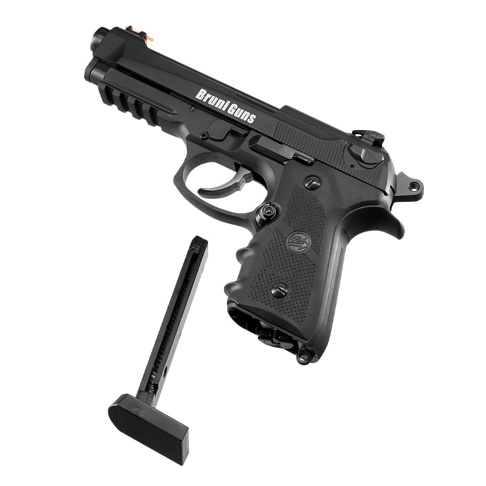 Bruni Guns 331 Sport CO2 Luftpistole Kal. 4,5mm BB Blowback mit Metallschlitten schwarz Bild 4