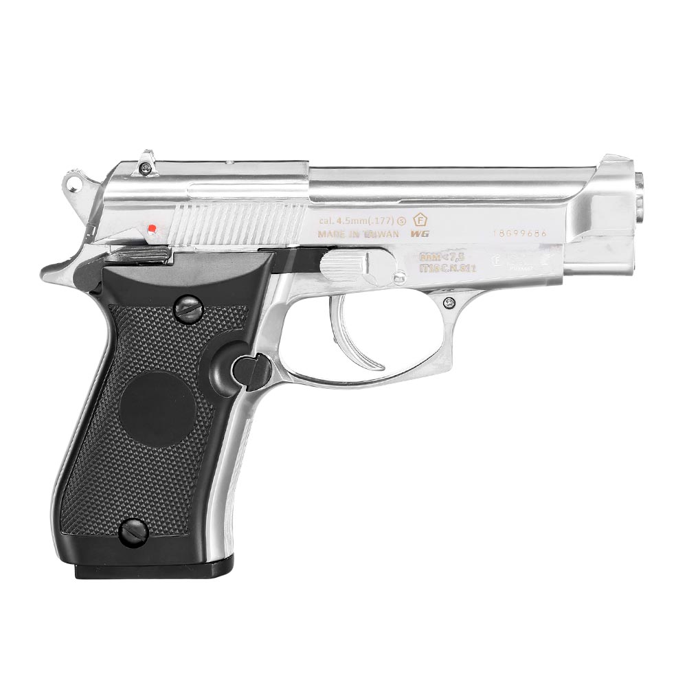 Bruni Guns M84 CO2 Luftpistole Kal. 4,5mm BB Non Blowback Vollmetall silber Bild 3