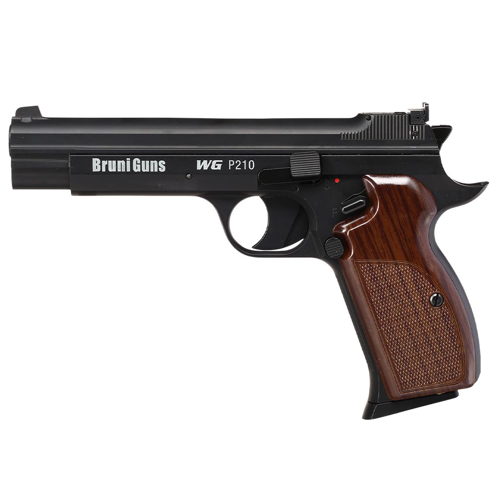 Bruni Guns P210 CO2-Luftpistole Kal. 4,5mm Stahl-BB Blowback Vollmetall schwarz