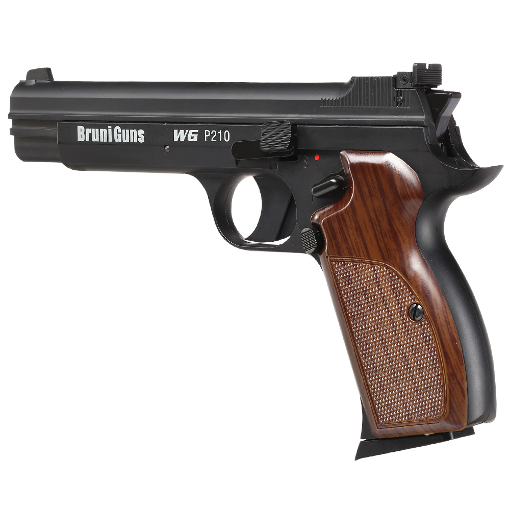 Bruni Guns P210 CO2 Luftpistole Kal. 4,5mm BB Blowback Vollmetall schwarz Bild 2