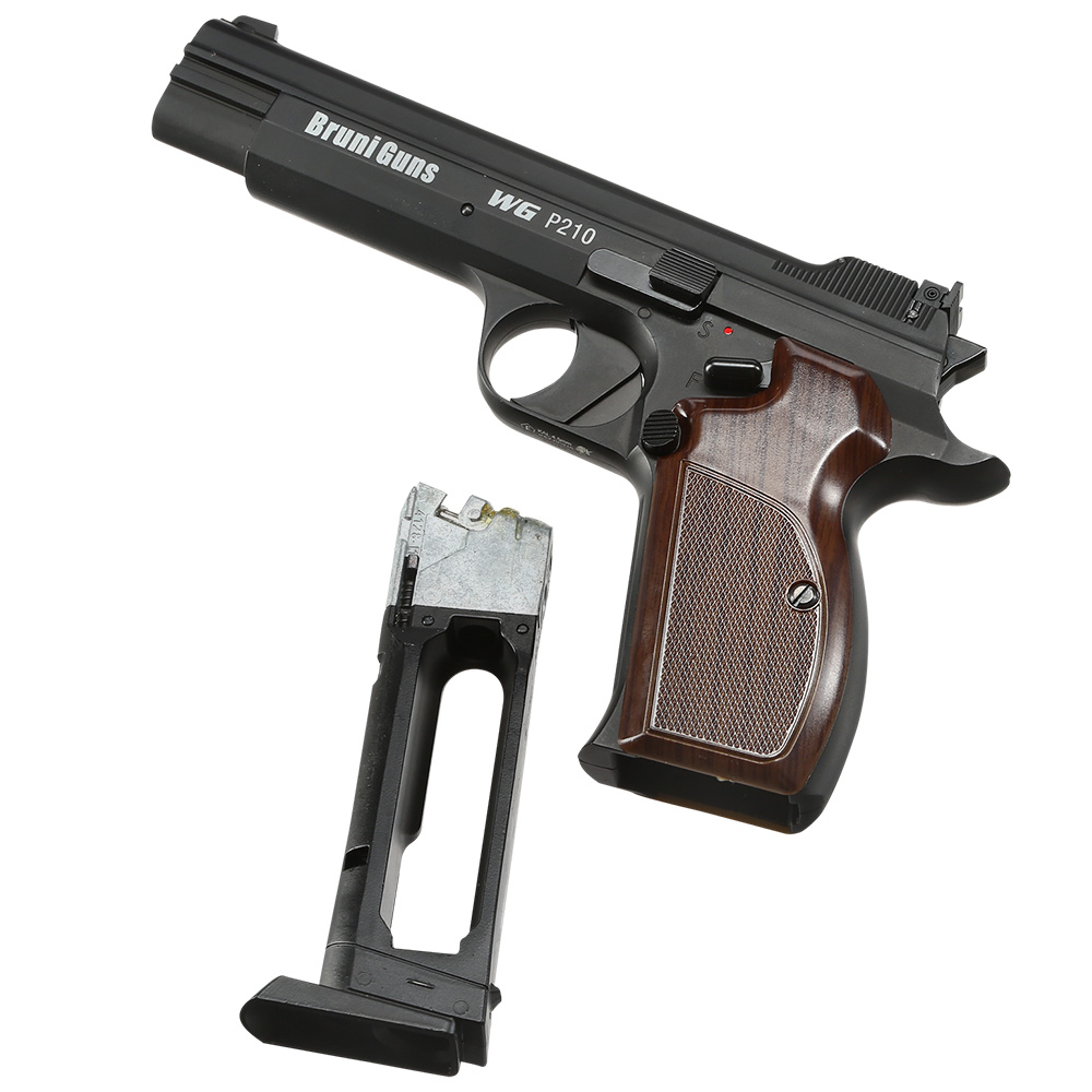 Bruni Guns P210 CO2 Luftpistole Kal. 4,5mm BB Blowback Vollmetall schwarz Bild 4