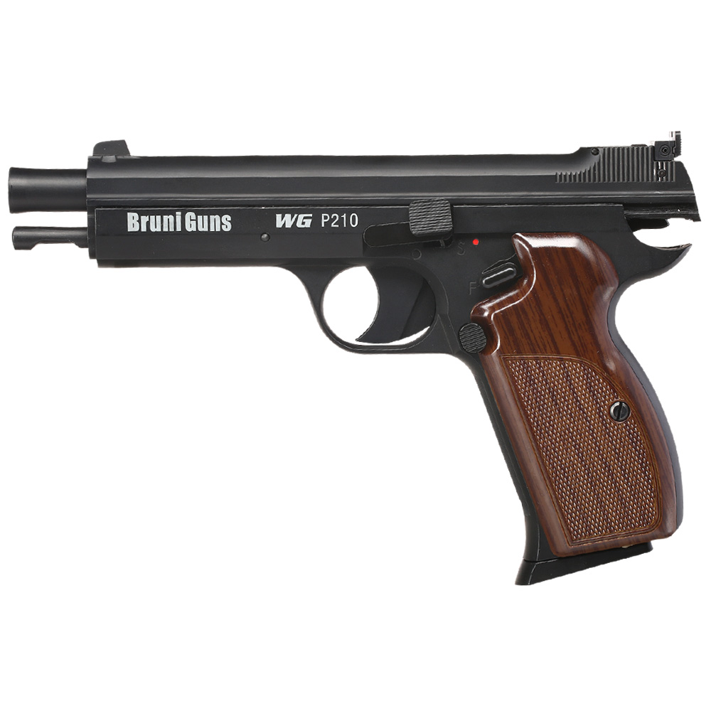 Bruni Guns P210 CO2-Luftpistole Kal. 4,5mm Stahl-BB Blowback Vollmetall schwarz Bild 6