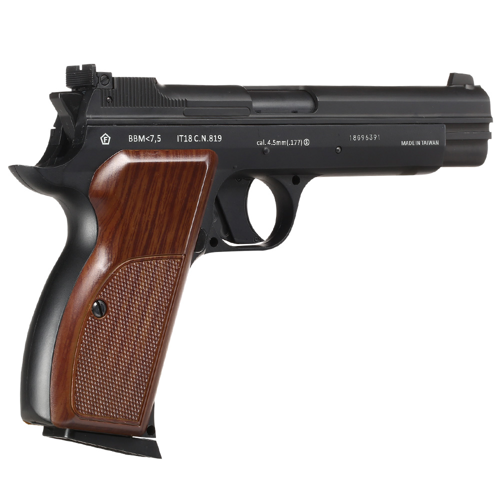 Bruni Guns P210 CO2 Luftpistole Kal. 4,5mm BB Blowback Vollmetall schwarz Bild 8
