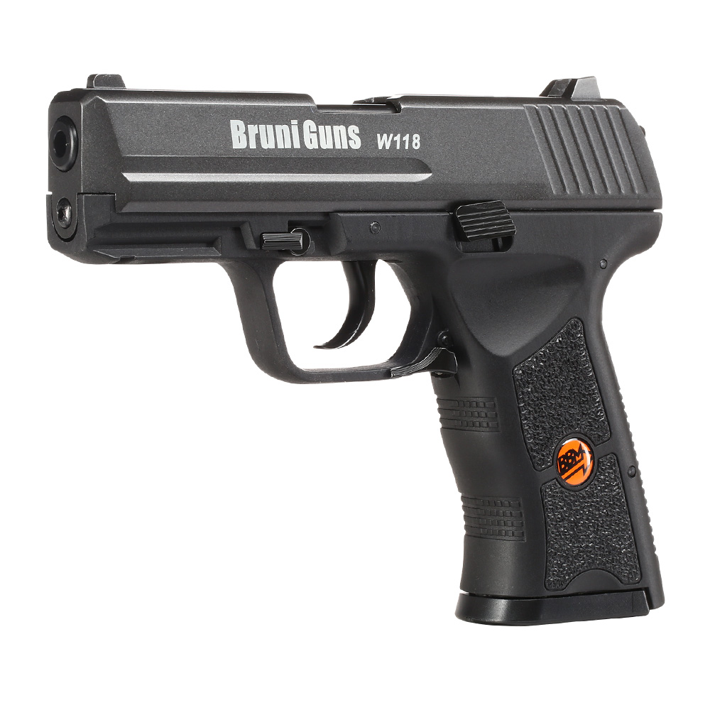 Bruni Guns W118 CO2-Luftpistole Kal. 4,5mm Stahl-BB Blowback mit Metallschlitten titangrau Bild 1