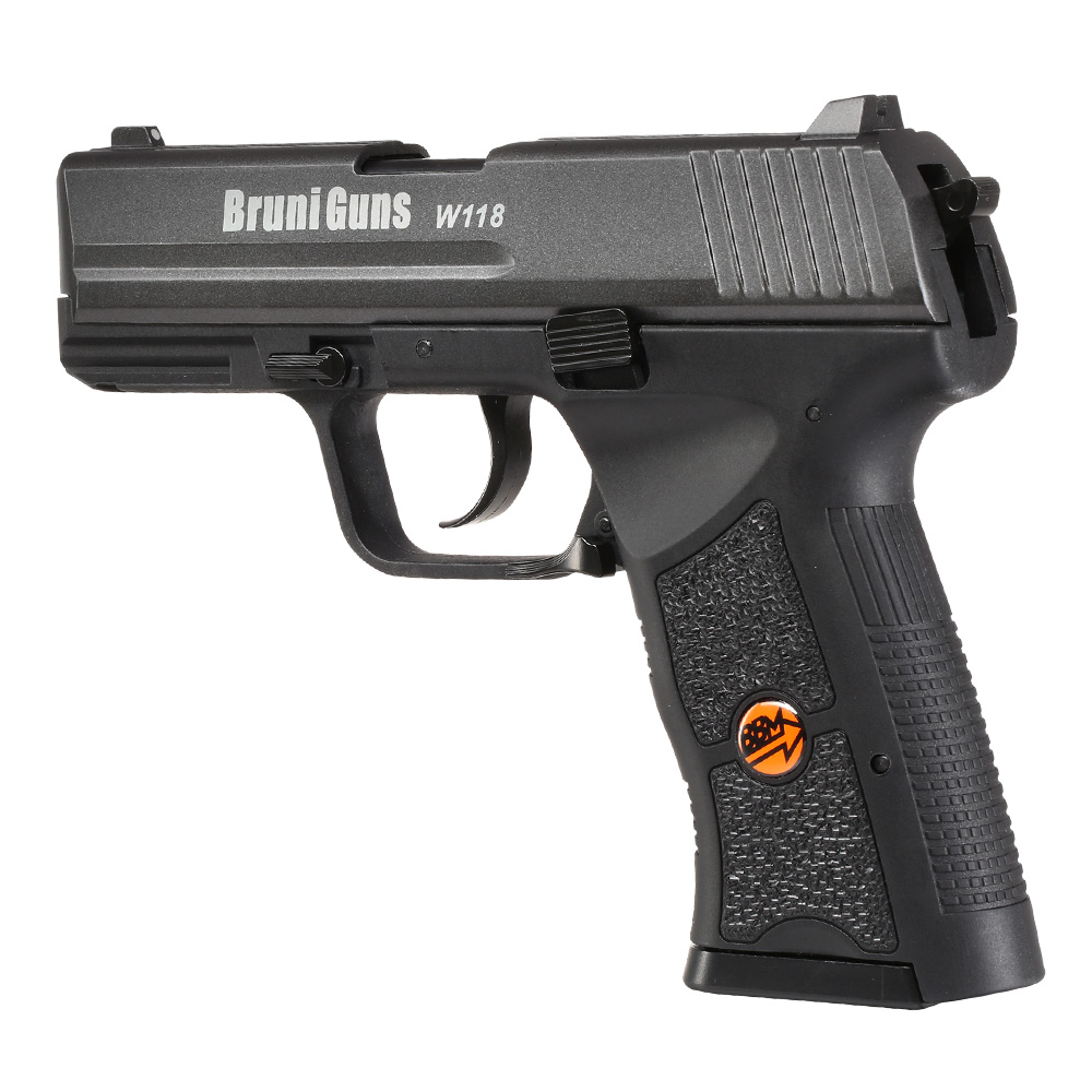 Bruni Guns W118 CO2-Luftpistole Kal. 4,5mm Stahl-BB Blowback mit Metallschlitten titangrau Bild 2