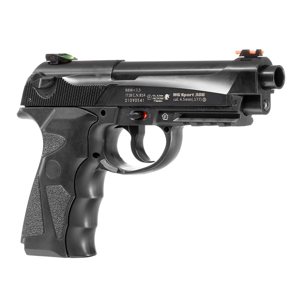 Bruni Guns 306 Sport CO2 Luftpistole Kal. 4,5mm BB Non Blowback schwarz Bild 6