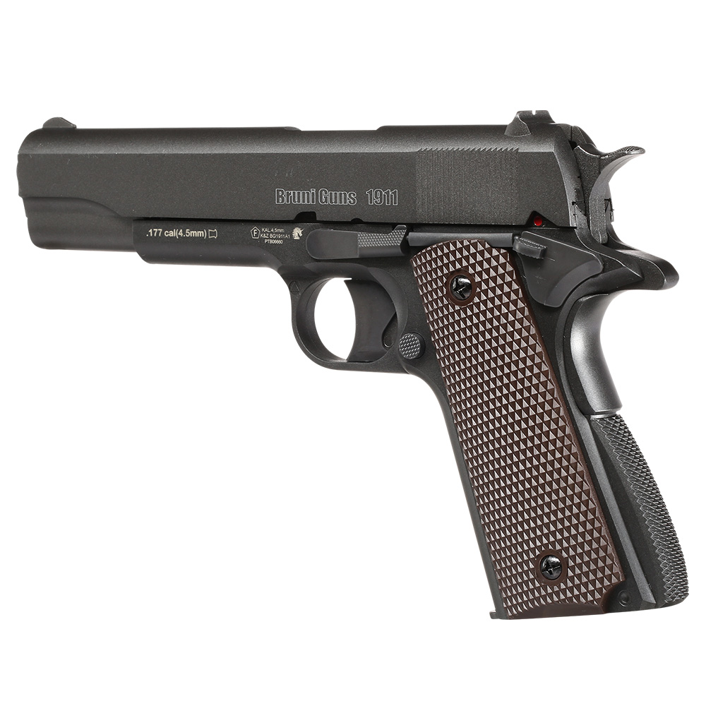 Bruni Guns BG1911 CO2-Luftpistole Kal. 4,5mm Diabolo Non-Blowback Metallschlitten grau Bild 2