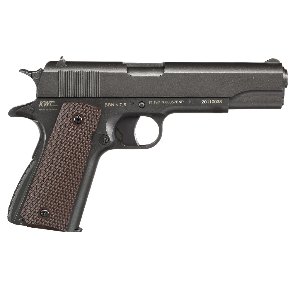 Bruni Guns BG1911 CO2-Luftpistole Kal. 4,5mm Diabolo Non Blowback Metallschlitten grau Bild 3