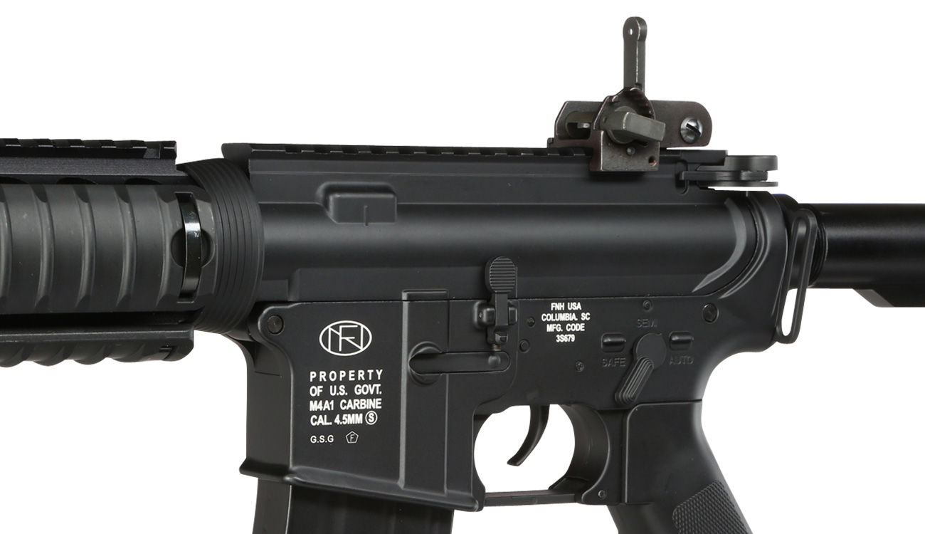 Cybergun FN Herstal M4A1 CO2-Luftgewehr Kal. 4,5mm Stahl-BB Non BlowBack schwarz Bild 6