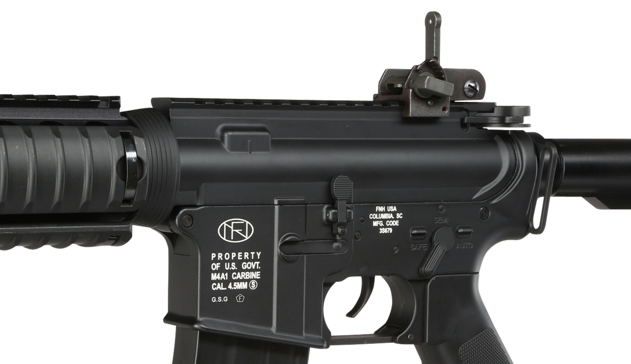 Cybergun FN Herstal M4A1 CO2-Luftgewehr Kal. 4,5mm Stahl-BB Non BlowBack schwarz Bild 1