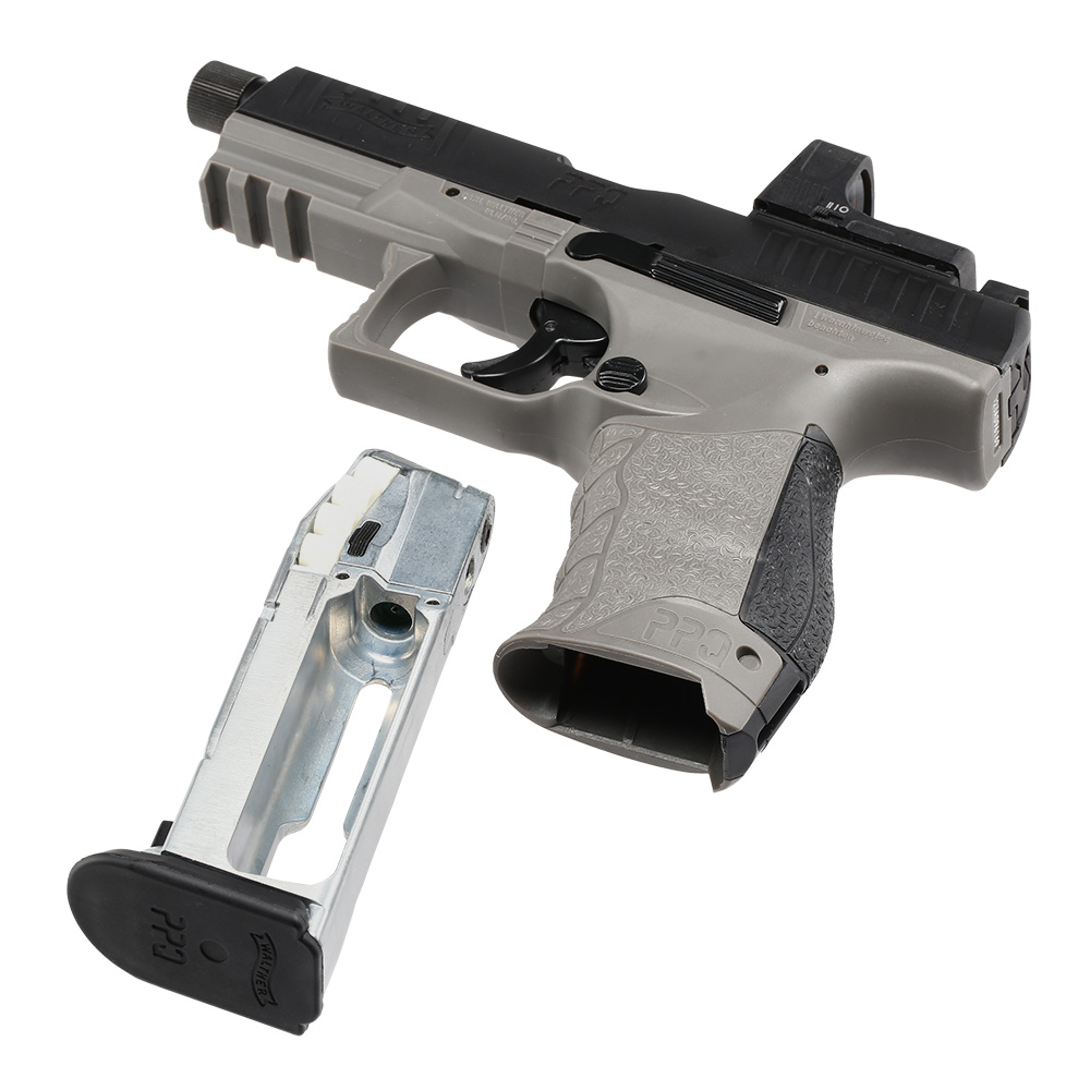 Walther PPQ M2 Q4 TAC Combo CO2 Luftpistole Kal. 4,5mm Diabolo Blowback Metallschlitten schwarz/grau inkl. RedDot Bild 3