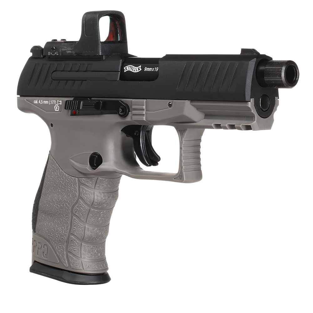 Walther PPQ M2 Q4 TAC Combo CO2 Luftpistole Kal. 4,5mm Diabolo Blowback Metallschlitten schwarz/grau inkl. RedDot Bild 6