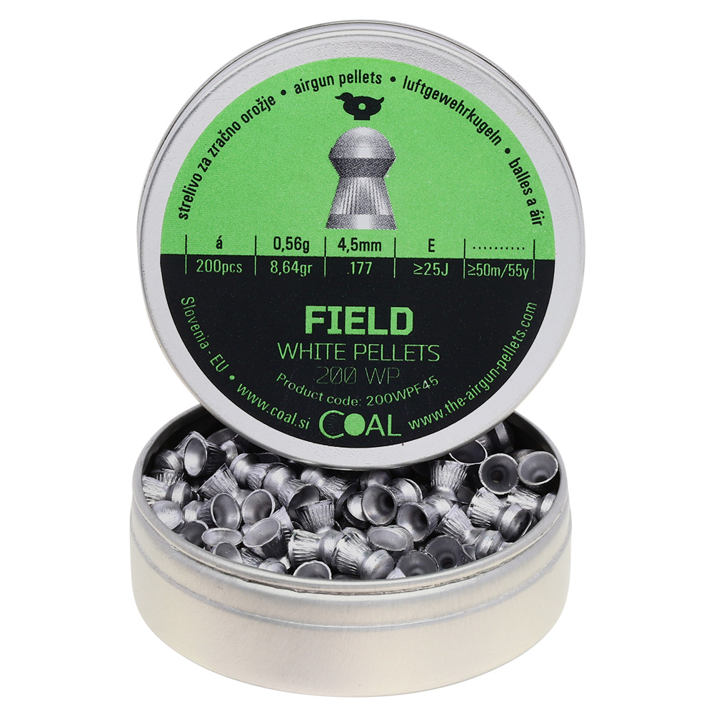 Coal Rundkopf-Diabolos Field White Pellets Kal. 4,5mm 200er Dose